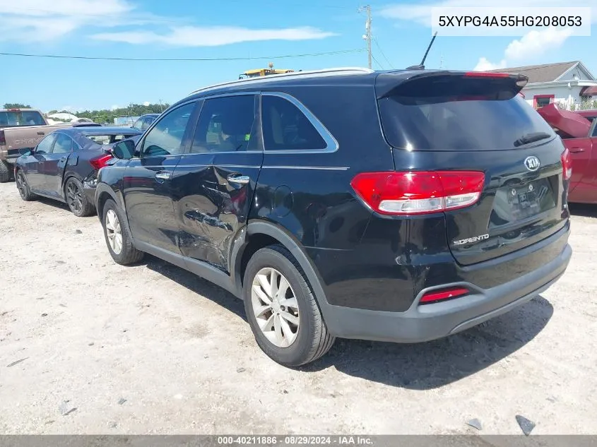 2017 Kia Sorento 3.3L Lx VIN: 5XYPG4A55HG208053 Lot: 40211886