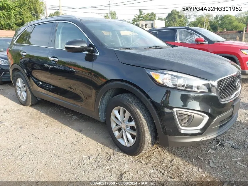 5XYPG4A32HG301952 2017 Kia Sorento 2.4L Lx