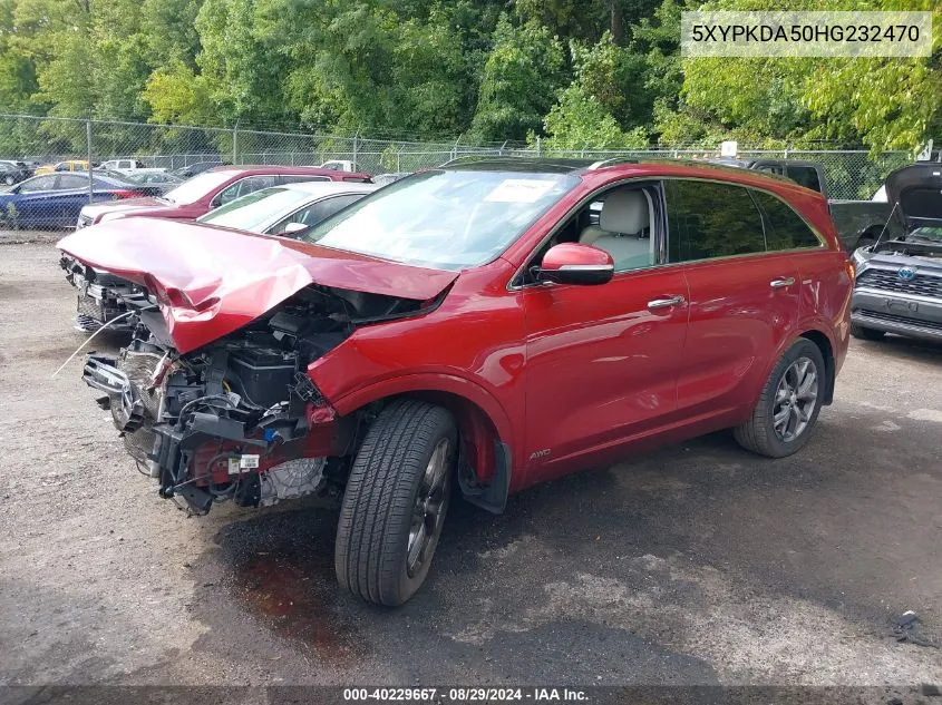 2017 Kia Sorento 3.3L Sx VIN: 5XYPKDA50HG232470 Lot: 40229667