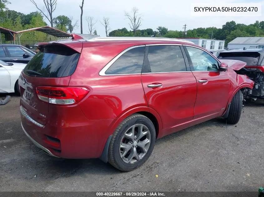 5XYPKDA50HG232470 2017 Kia Sorento 3.3L Sx