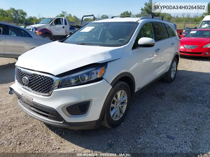 5XYPGDA34HG264502 2017 Kia Sorento 2.4L Lx