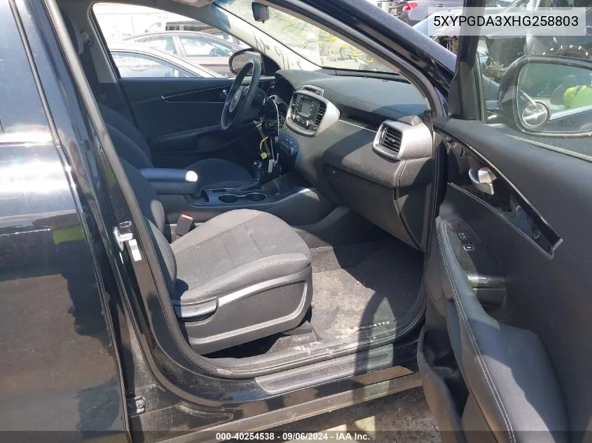 5XYPGDA3XHG258803 2017 Kia Sorento 2.4L Lx