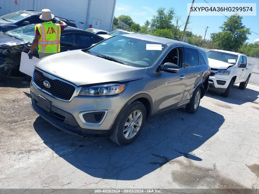 5XYPG4A36HG299574 2017 Kia Sorento 2.4L L