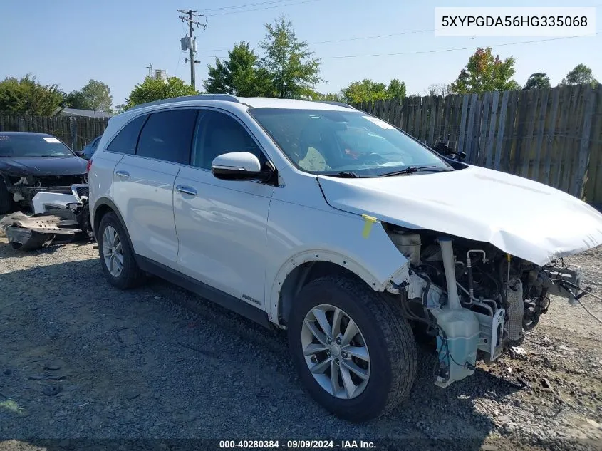 5XYPGDA56HG335068 2017 Kia Sorento 3.3L Lx