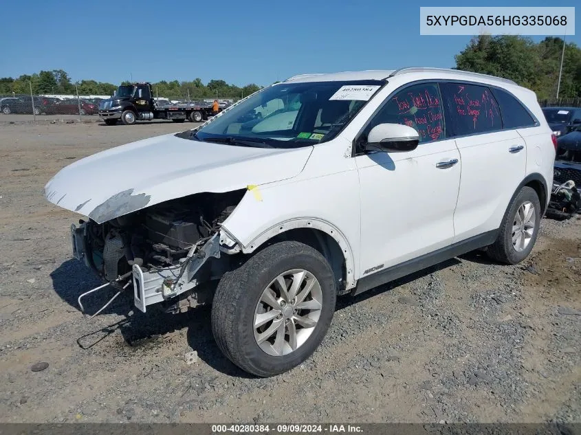 5XYPGDA56HG335068 2017 Kia Sorento 3.3L Lx