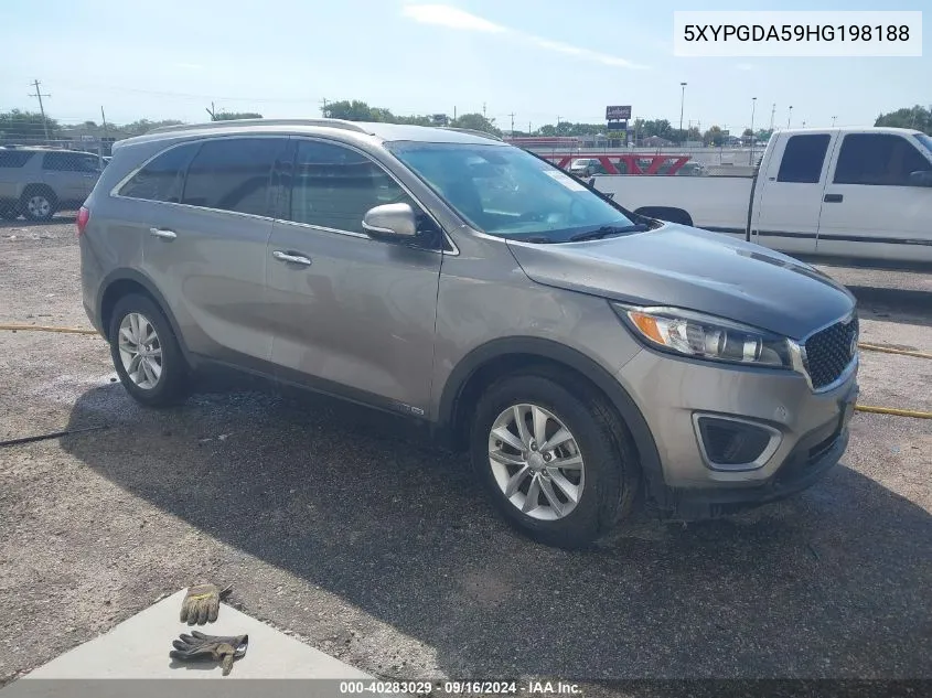 5XYPGDA59HG198188 2017 Kia Sorento 3.3L Lx