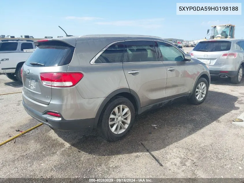 5XYPGDA59HG198188 2017 Kia Sorento 3.3L Lx