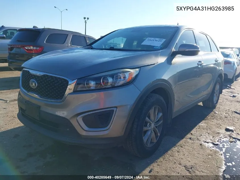 5XYPG4A31HG263985 2017 Kia Sorento Lx/L