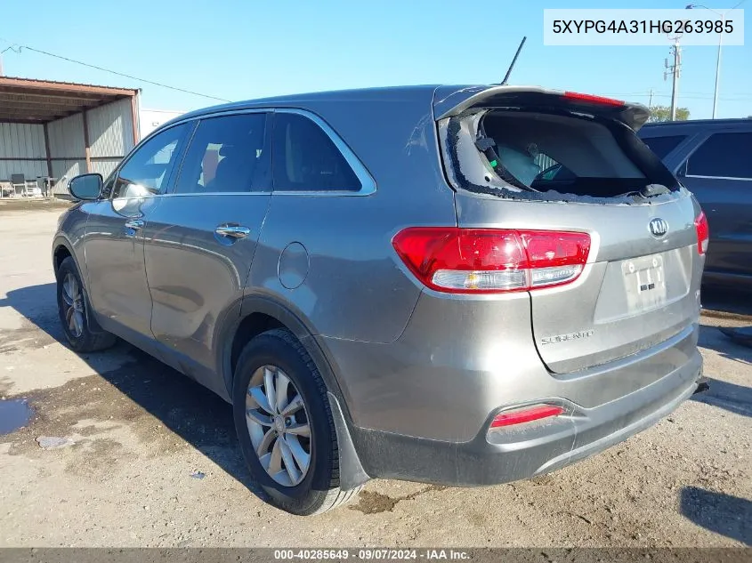 5XYPG4A31HG263985 2017 Kia Sorento Lx/L