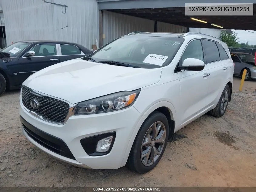 2017 Kia Sorento 3.3L Sx VIN: 5XYPK4A52HG308254 Lot: 40287922