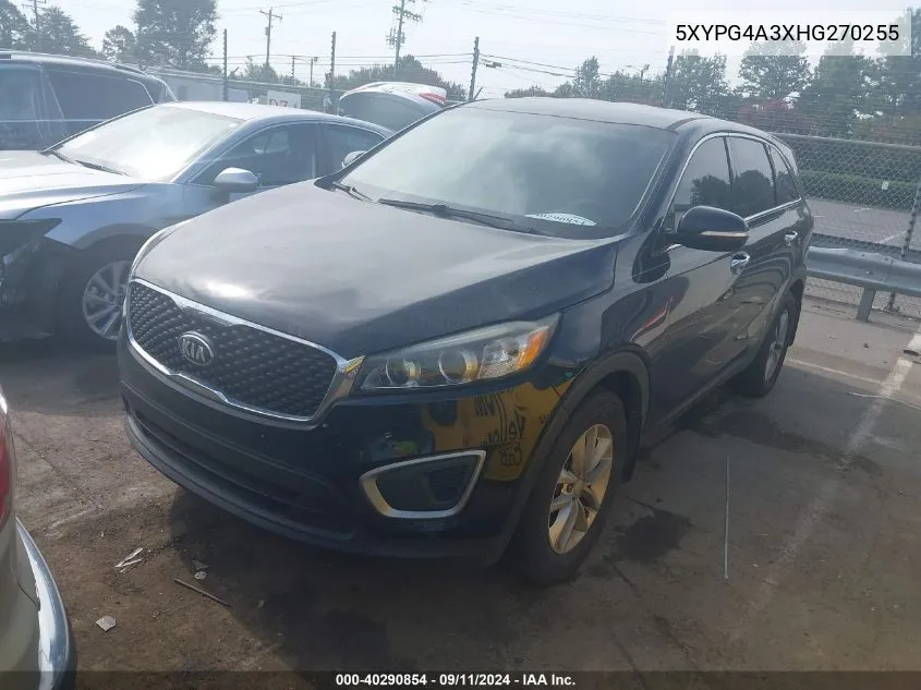 2017 Kia Sorento Lx/L VIN: 5XYPG4A3XHG270255 Lot: 40290854