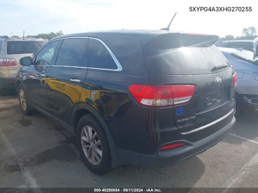 2017 Kia Sorento Lx/L VIN: 5XYPG4A3XHG270255 Lot: 40290854