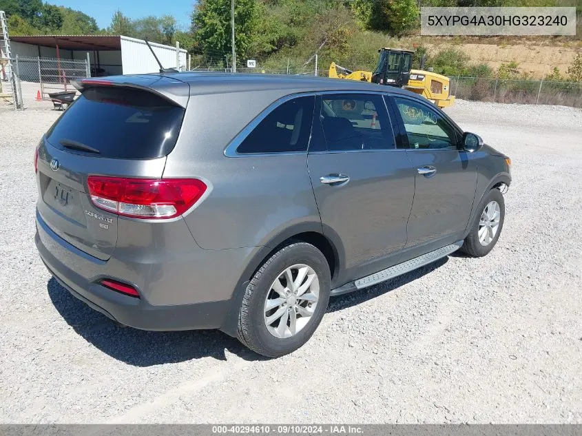 5XYPG4A30HG323240 2017 Kia Sorento 2.4L L