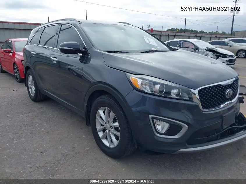 2017 Kia Sorento Ex VIN: 5XYPH4A50HG321602 Lot: 40297620