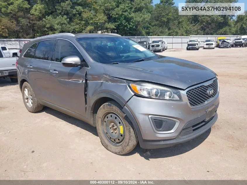 2017 Kia Sorento 2.4L Lx VIN: 5XYPG4A37HG294108 Lot: 40300112