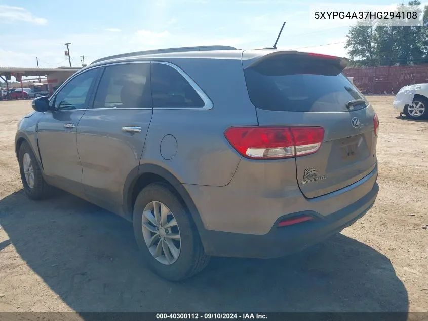 5XYPG4A37HG294108 2017 Kia Sorento 2.4L Lx