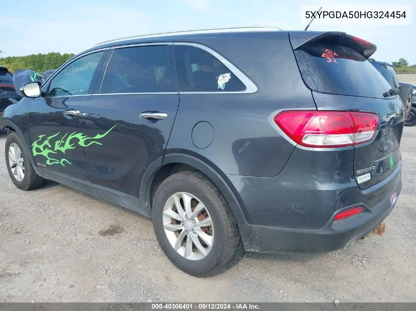 5XYPGDA50HG324454 2017 Kia Sorento 3.3L Lx