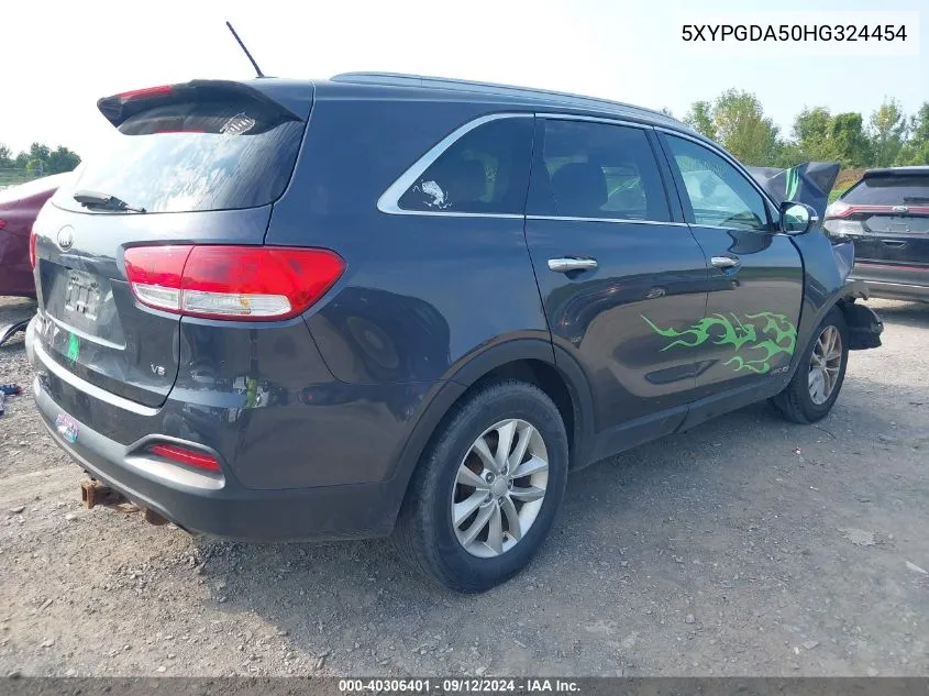 5XYPGDA50HG324454 2017 Kia Sorento 3.3L Lx