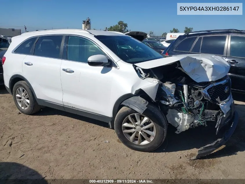 5XYPG4A3XHG286147 2017 Kia Sorento Lx/L