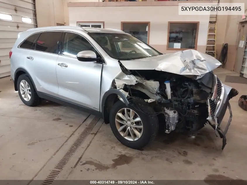 5XYPGDA30HG194495 2017 Kia Sorento Lx/L