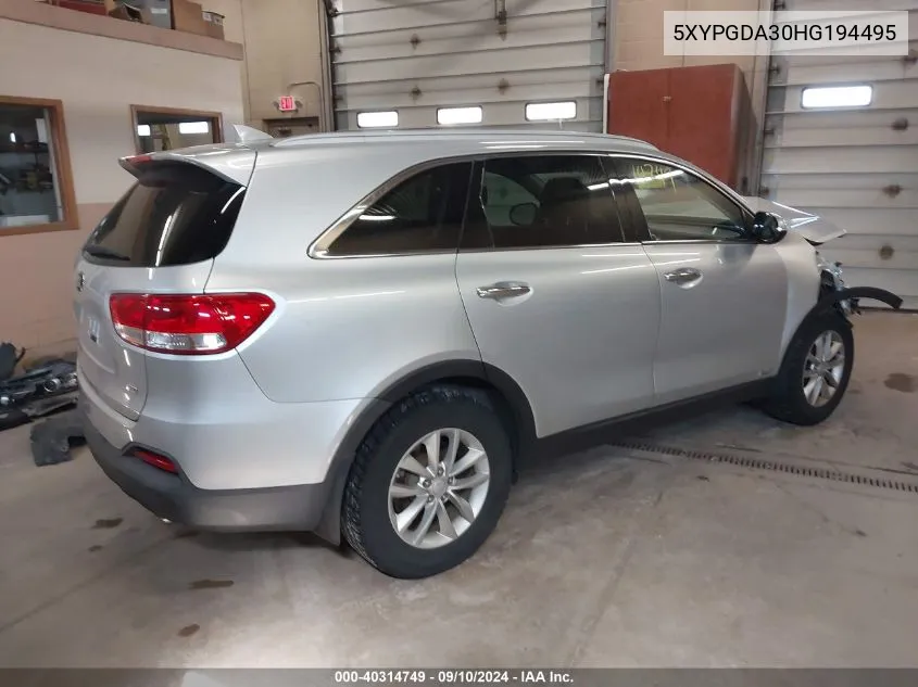 5XYPGDA30HG194495 2017 Kia Sorento Lx/L