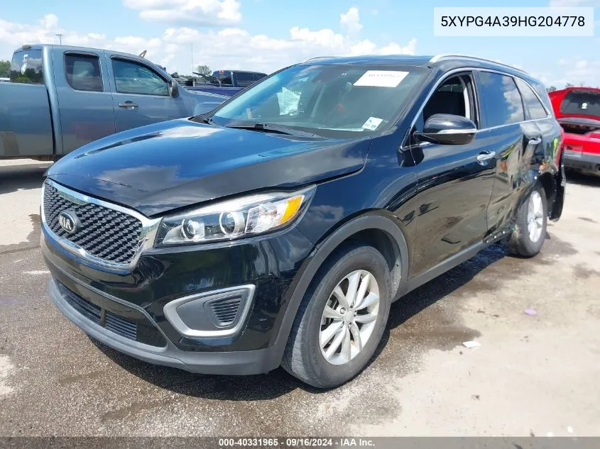 5XYPG4A39HG204778 2017 Kia Sorento 2.4L Lx