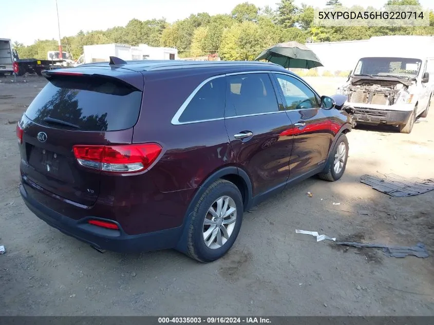 5XYPGDA56HG220714 2017 Kia Sorento 3.3L Lx