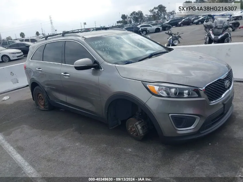 2017 Kia Sorento Lx/L VIN: 5XYPG4A38HG216307 Lot: 40349630