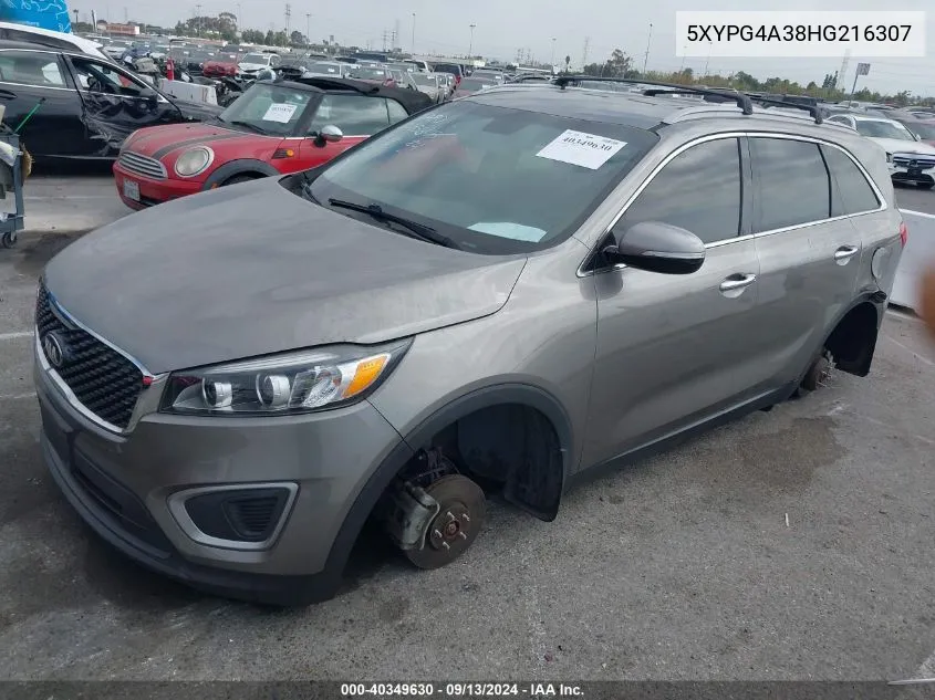 2017 Kia Sorento Lx/L VIN: 5XYPG4A38HG216307 Lot: 40349630