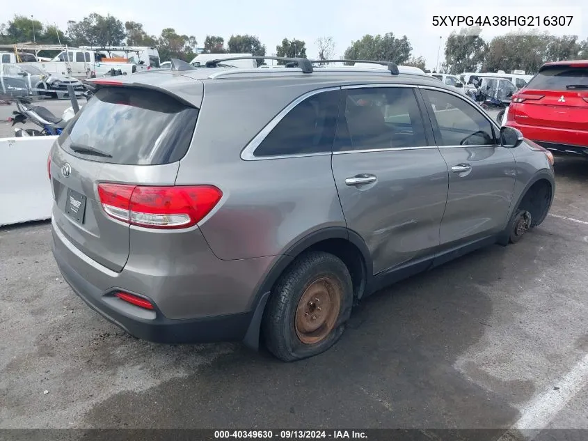 5XYPG4A38HG216307 2017 Kia Sorento Lx/L