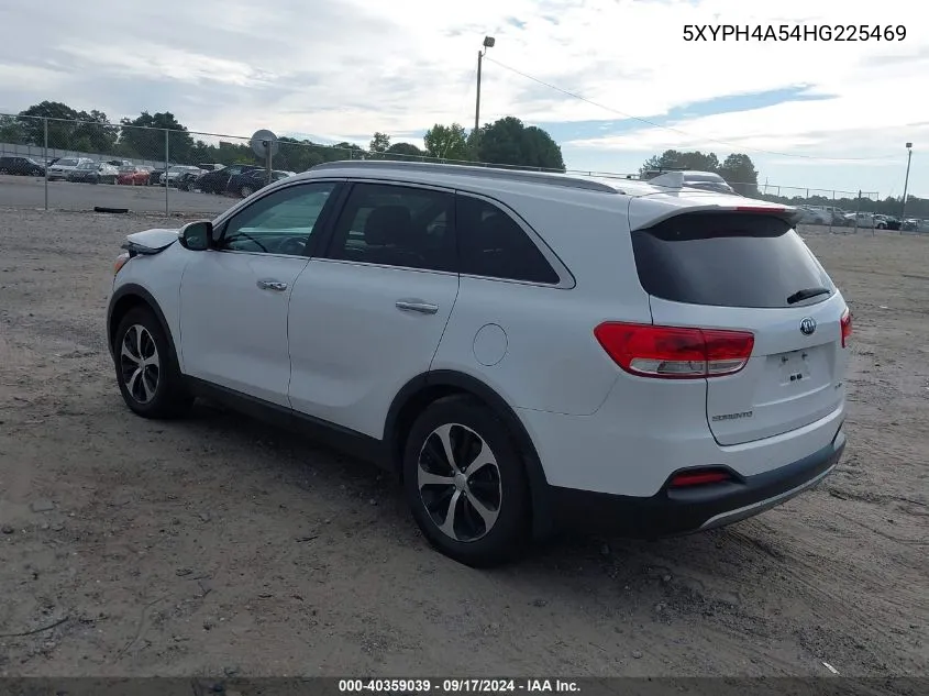 2017 Kia Sorento Ex VIN: 5XYPH4A54HG225469 Lot: 40359039