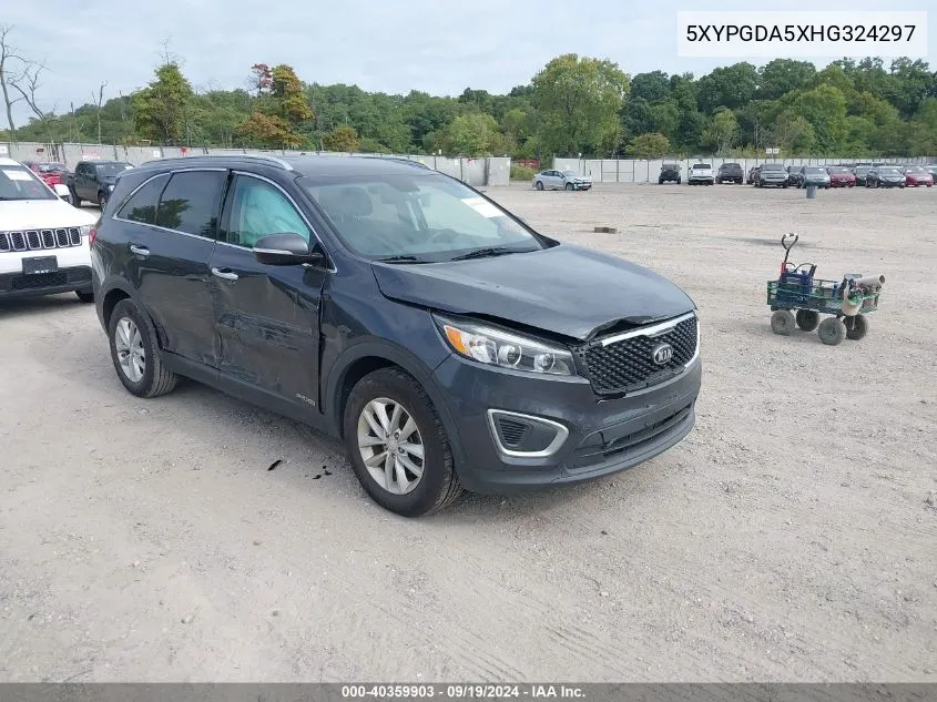 5XYPGDA5XHG324297 2017 Kia Sorento 3.3L Lx