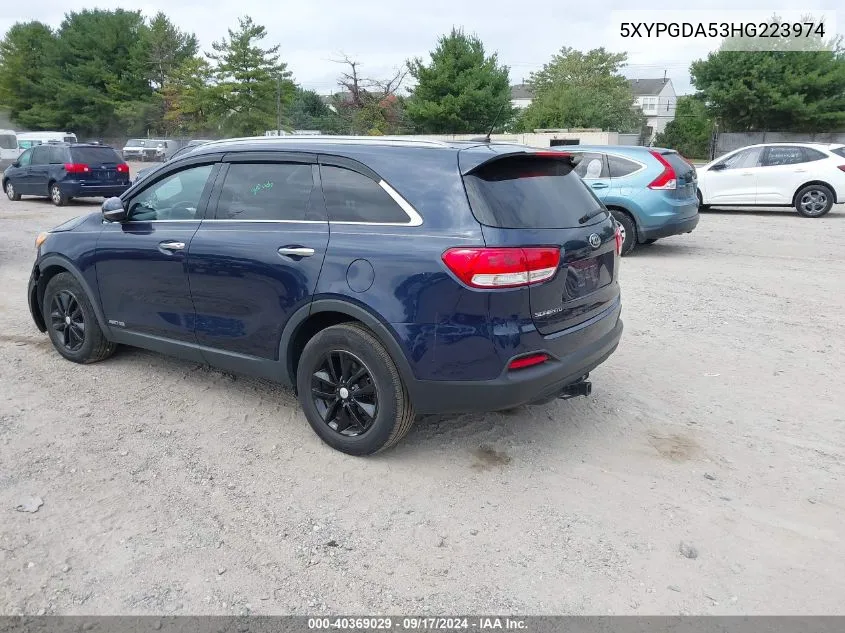 5XYPGDA53HG223974 2017 Kia Sorento 3.3L Lx