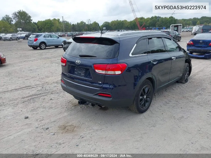 5XYPGDA53HG223974 2017 Kia Sorento 3.3L Lx