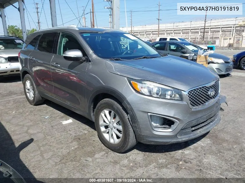 5XYPG4A37HG191819 2017 Kia Sorento Lx/L