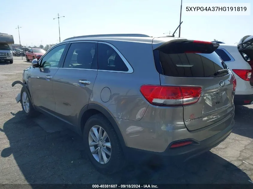 5XYPG4A37HG191819 2017 Kia Sorento Lx/L