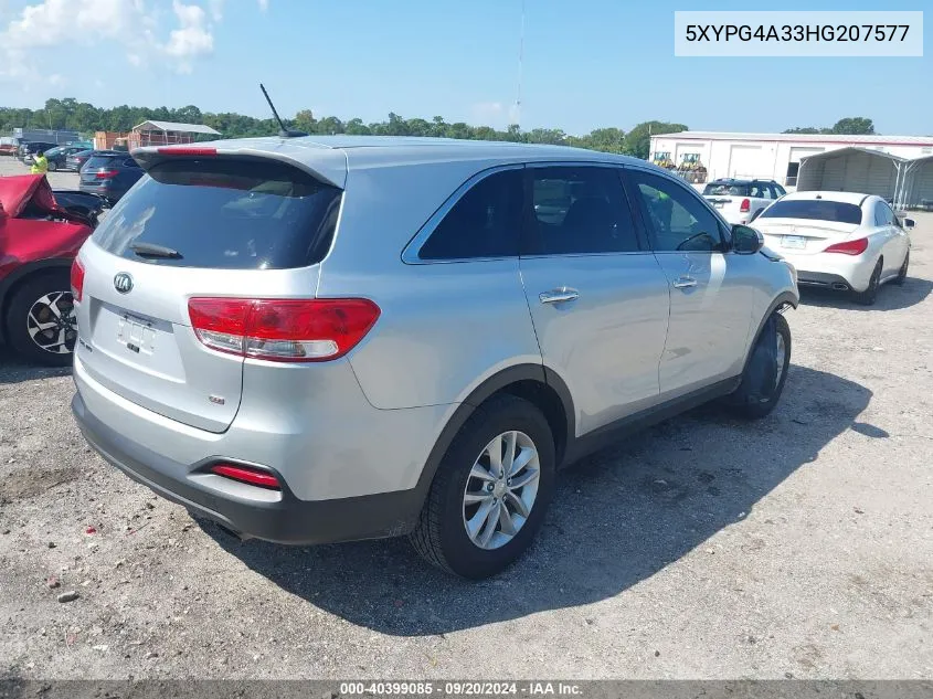 5XYPG4A33HG207577 2017 Kia Sorento 2.4L L