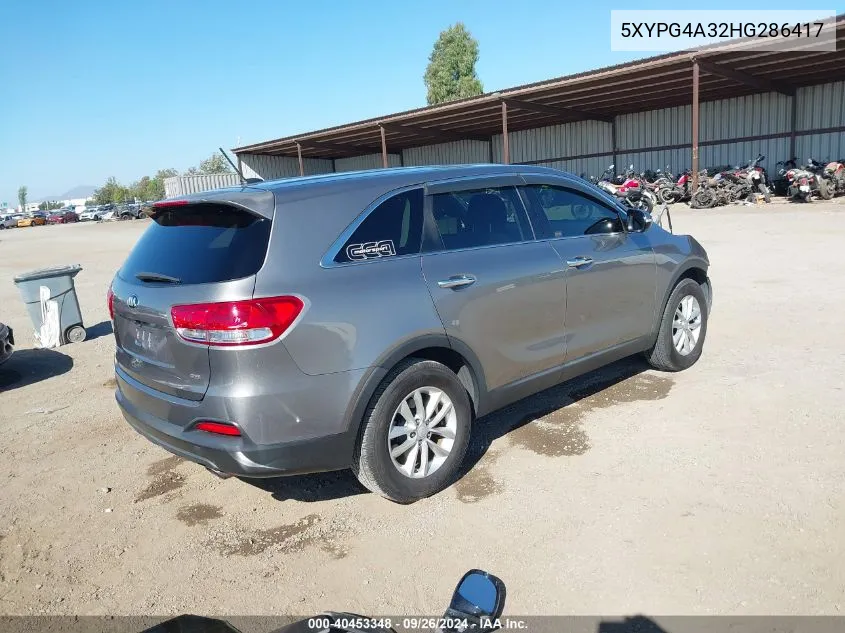 5XYPG4A32HG286417 2017 Kia Sorento 2.4L L