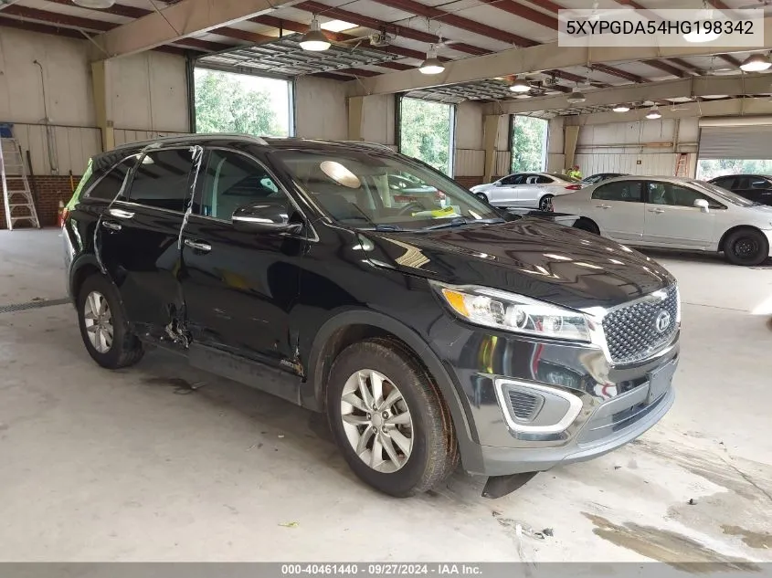 5XYPGDA54HG198342 2017 Kia Sorento 3.3L Lx