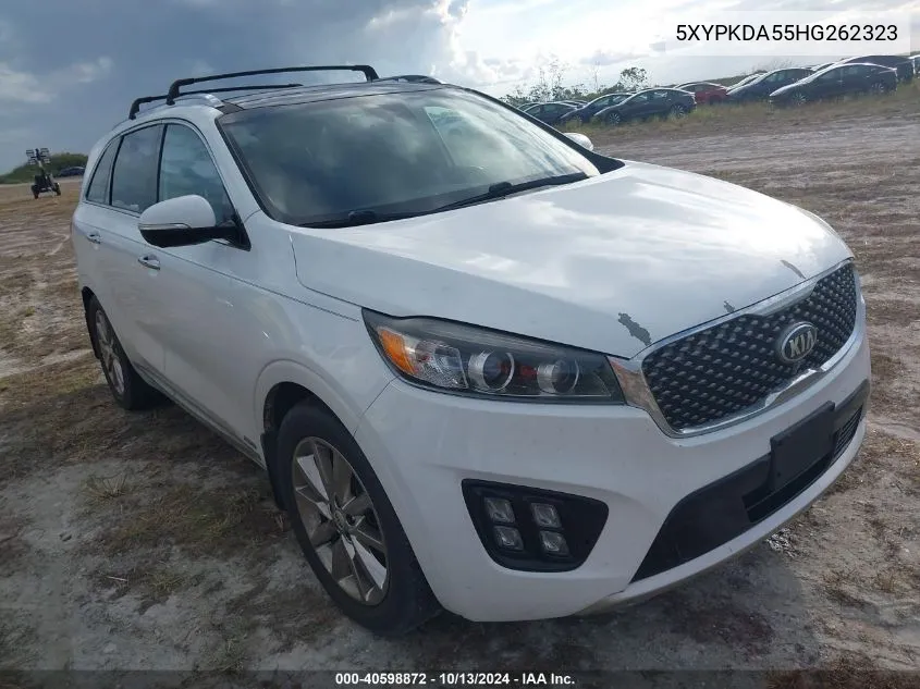 2017 Kia Sorento 3.3L Sxl VIN: 5XYPKDA55HG262323 Lot: 40598872