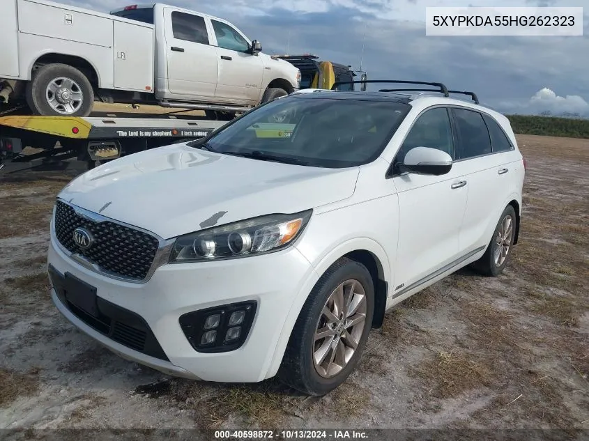 2017 Kia Sorento 3.3L Sxl VIN: 5XYPKDA55HG262323 Lot: 40598872