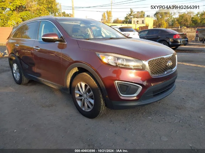 2017 Kia Sorento Lx/L VIN: 5XYPG4A39HG266391 Lot: 40603598