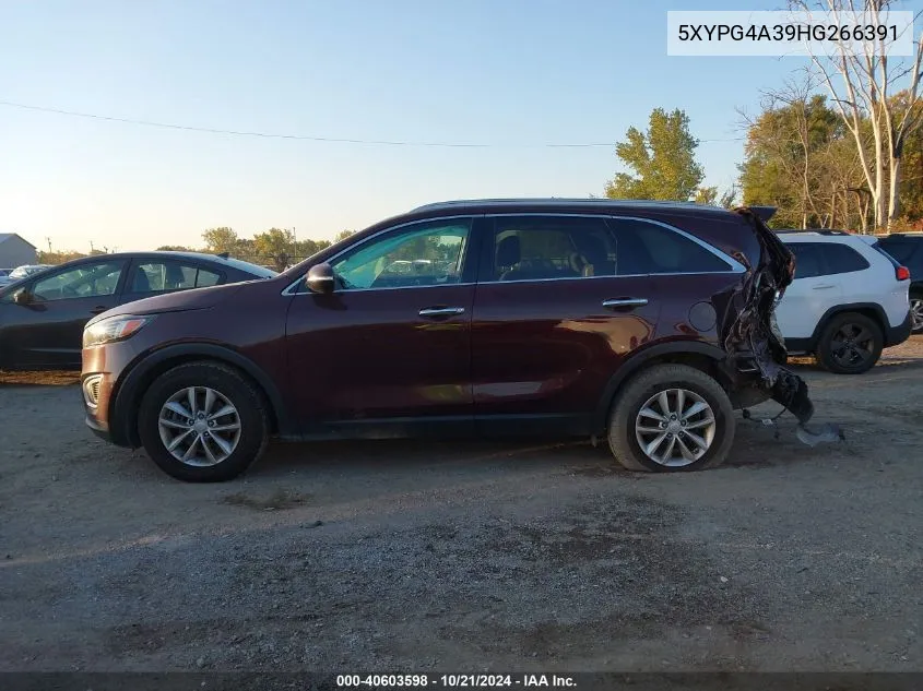 2017 Kia Sorento Lx/L VIN: 5XYPG4A39HG266391 Lot: 40603598