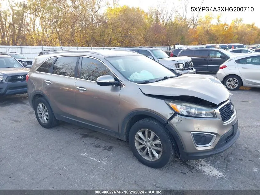 2017 Kia Sorento Lx/L VIN: 5XYPG4A3XHG200710 Lot: 40627674