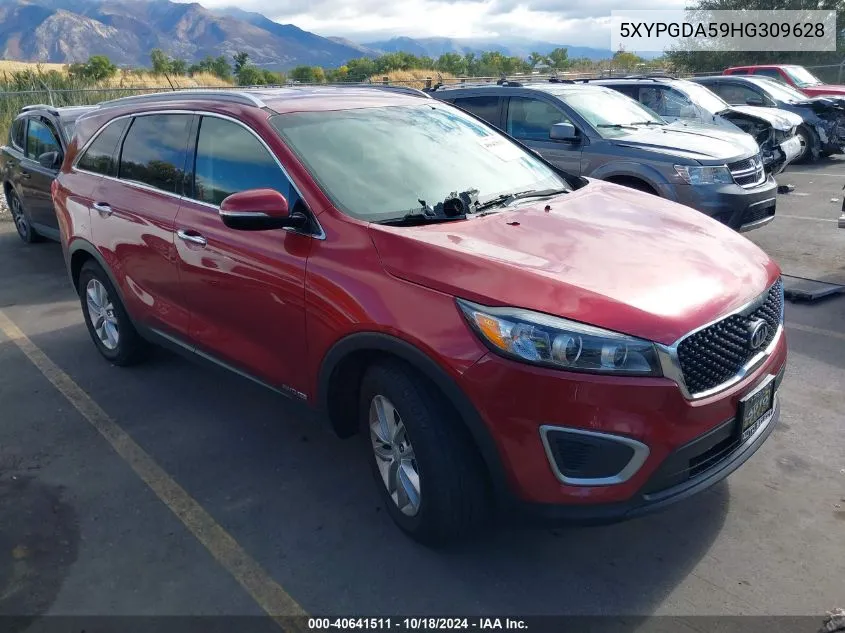 5XYPGDA59HG309628 2017 Kia Sorento 3.3L Lx