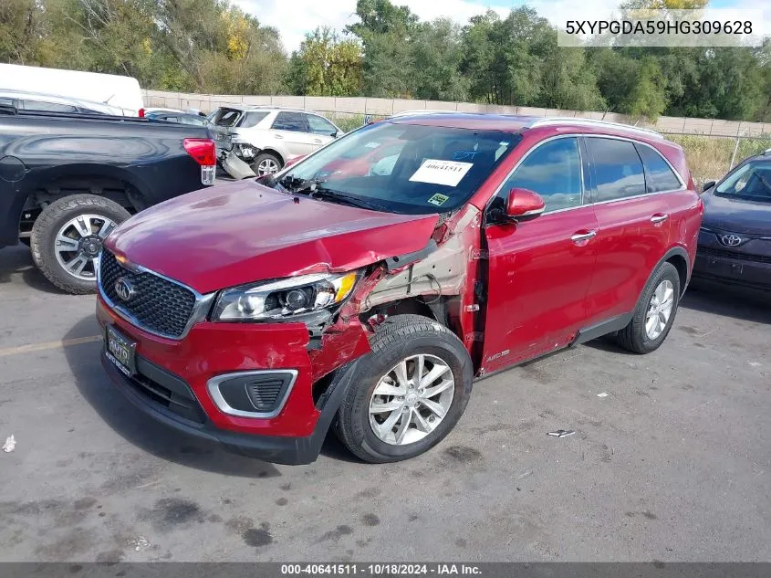 5XYPGDA59HG309628 2017 Kia Sorento 3.3L Lx