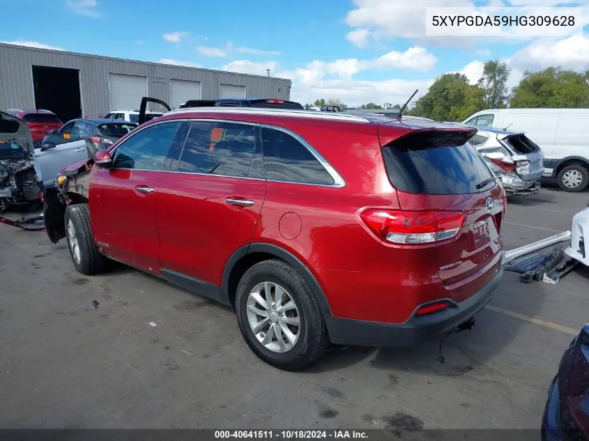 5XYPGDA59HG309628 2017 Kia Sorento 3.3L Lx