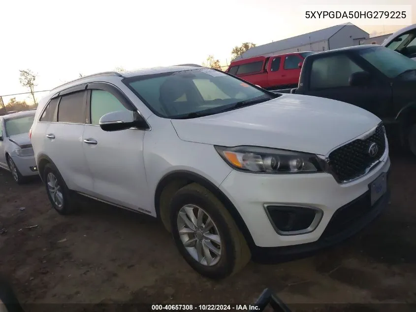 5XYPGDA50HG279225 2017 Kia Sorento 3.3L Lx