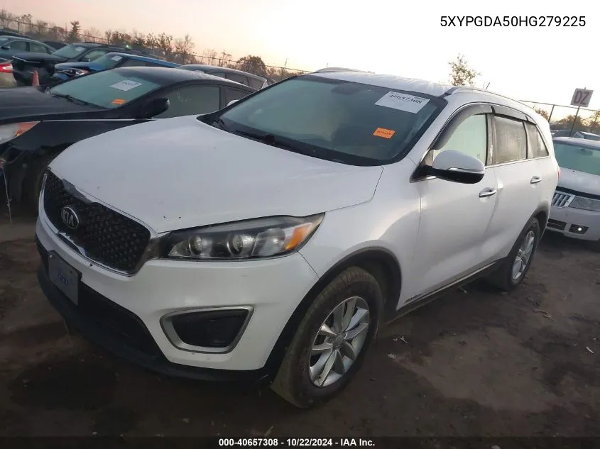 5XYPGDA50HG279225 2017 Kia Sorento 3.3L Lx