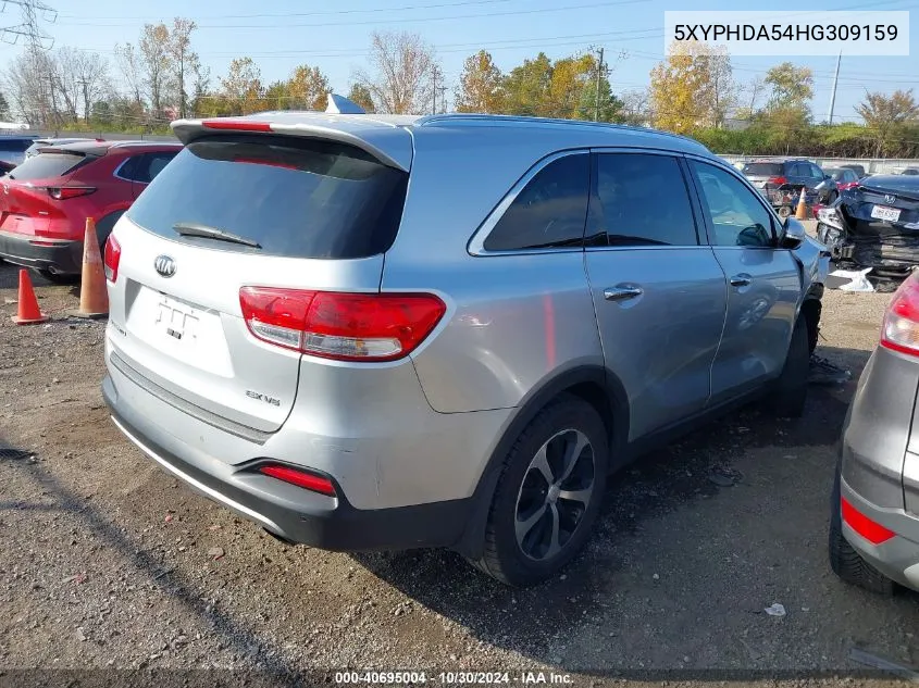 2017 Kia Sorento 3.3L Ex VIN: 5XYPHDA54HG309159 Lot: 40695004